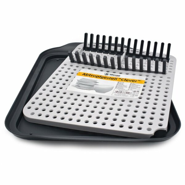 Geschirr-Abtropfgestell faltbar anthrazit CLEVER 30x41,3x3,8cm