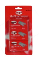 Heftklammern 3er Pack, 24/6, verzinkt