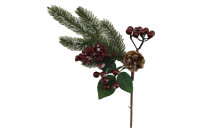 Weihnachtsdeko "Tannenzweig mit Beeren und...