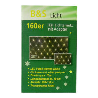 LED-Lichternetz 160 LEDs ca.200x120cm, Warmweiss,...