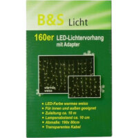 LED-Lichtervorhang 160 LEDs ca.190x80cm warmweiss...