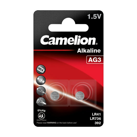 CAMELION Alkaline AG3 / LR41 / LR736 / 392 / 2er Pack