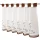 Cafehausgardine Angie, Coffee, ca. 45x120cm, weiß/braun mit Schlaufe