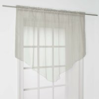 Zipfelgardine mit Stangendurchzug, ca.140x100cm, grau