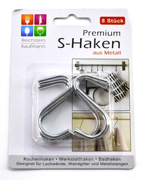 S-Haken 8er 6,2cm, Edelstahl