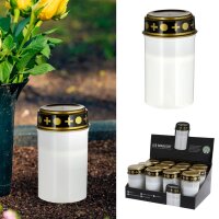 Grablicht LED rot mit Golddeckel 6,8x12,3cm i.DP