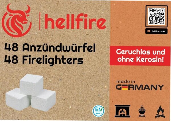 Anzündwürfel/Kohlenanzünder 48er für Ofen, Kamin, Grill usw. Made in Germany