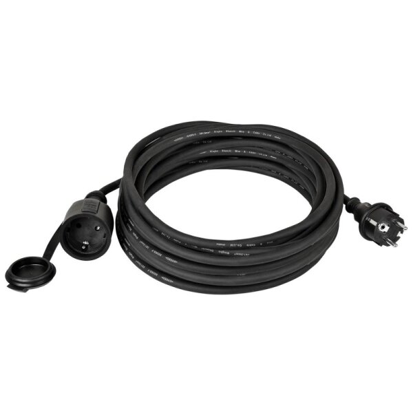 Verlängerungskabel 10m Schuko 3x1,5mm IP44 schwarz