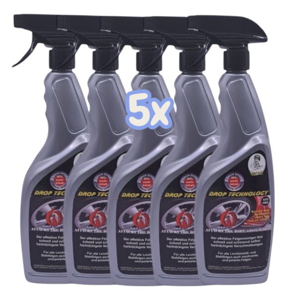 MacBRITE DROP TECHNOLOGY Felgenreiniger mit Power-Indikator 5x750ml/5er Set