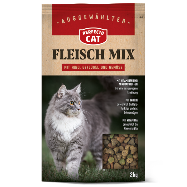 Perfecto Cat Fleisch-Mix 2kg Trockenfutter
