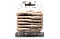 Filzkordel Rolle 2m grau