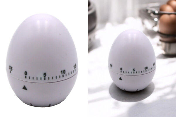 Eieruhr weiß, 6x8cm