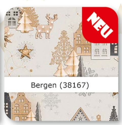 Wachstuch X-Mas 1,40m Bergen // Meterware