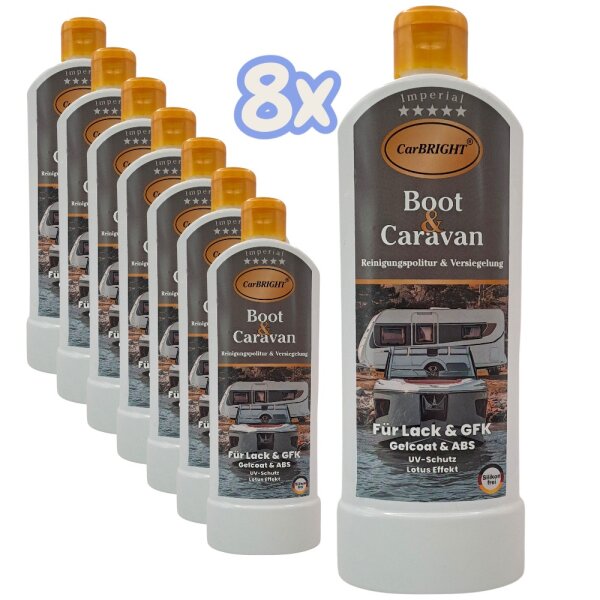 CarBRIGHT Imperial Boot & Caravan Reinigungspolitur&Versiegelung 8x500ml/8er Set