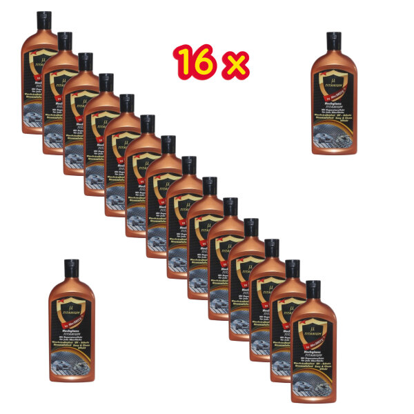 MacBRITE µ TITANIUM Autopolitur Hochglanz-Politur 16 x 500ml / 16er Set