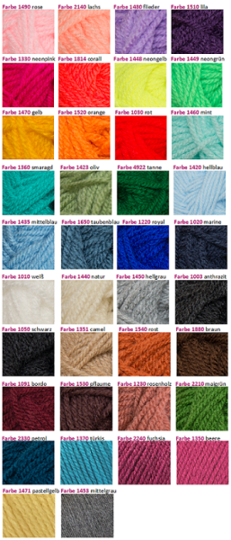 Wolle Big Wucht lilaFarbe 1510