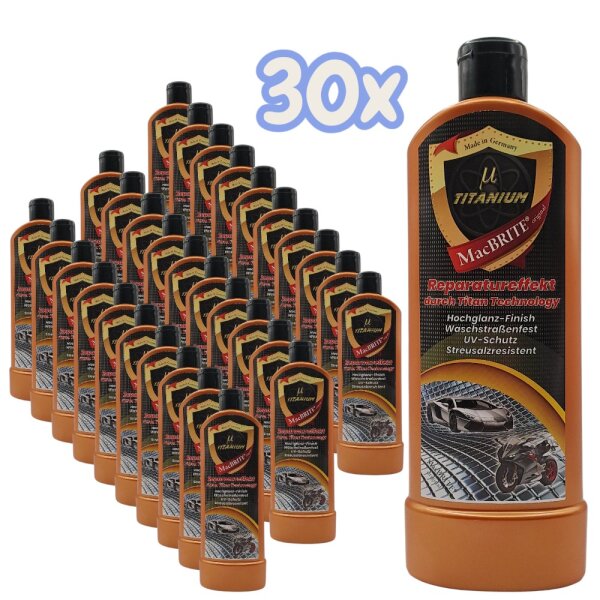 MacBRITE µ TITANIUM Autopolitur Hochglanz-Politur 30 x 500ml / 30er Set