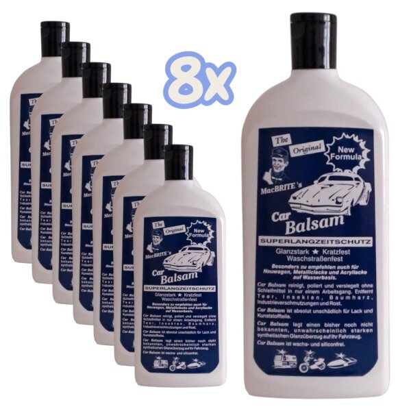 MacBRITE Car Balsam Autopolitur Superlangzeitschutz 8x500ml / 8er Set