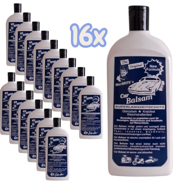MacBRITE Car Balsam Autopolitur Superlangzeitschutz 16x500ml / 16er Set
