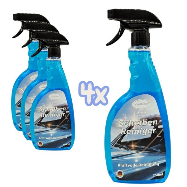 CarBRIGHT Classic Scheiben-Reiniger 4x750 ml / 4er Set