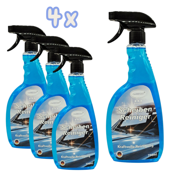 CarBRIGHT Classic Scheiben-Reiniger 750 ml / 4er Set