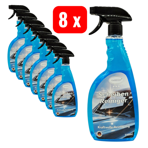 CarBRIGHT Classic Scheiben-Reiniger 750 ml / 8er Set