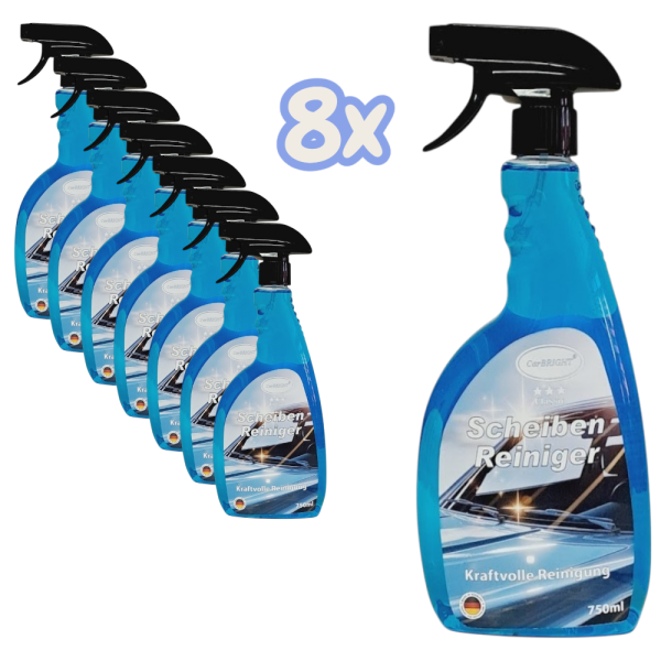 CarBRIGHT Classic Scheiben-Reiniger 8x750 ml / 8er Set