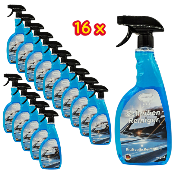 CarBRIGHT Classic Scheiben-Reiniger 750 ml / 16er Set