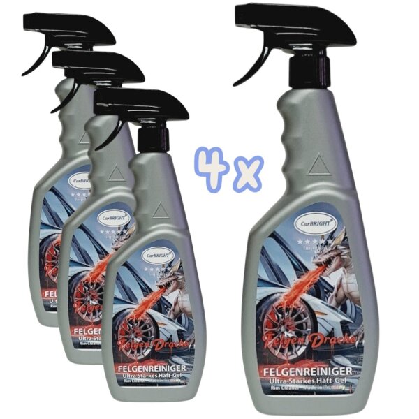 CarBRIGHT Imperial Felgen Drache Felgenreiniger 4x750ml / 4er Set