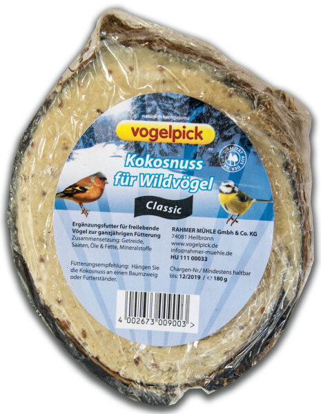 Kokosnuss halb Classic 180g Vogelpick