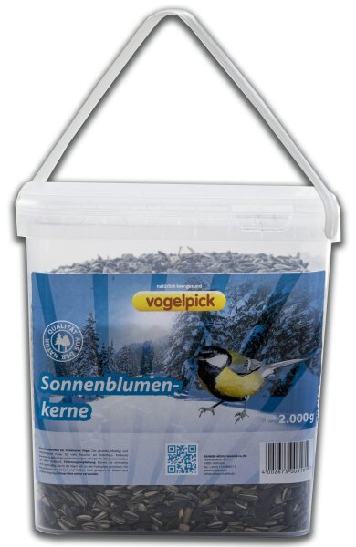 Sonnenblumenkerne gemischt 2kg im Eimer Vogelpick