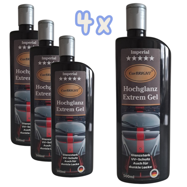 CarBRIGHT Imperial Hochglanz Extrem Gel 500ml / 4er Set