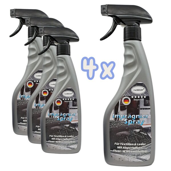 CarBRIGHT Imperial Imprägnierspray 4x500ml / 4er Set