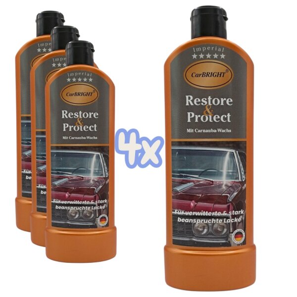 CarBRIGHT Imperial Restore & Protect Autopolitur 4x500ml / 4er Set