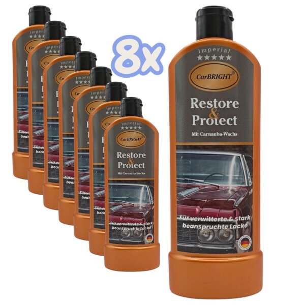 CarBRIGHT Imperial Restore & Protect Autopolitur 8x500ml / 8er Set