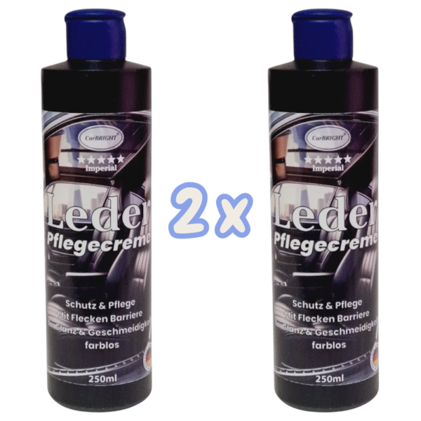 CarBRIGHT Leder Pflegecreme 2x250ml / 2er Set