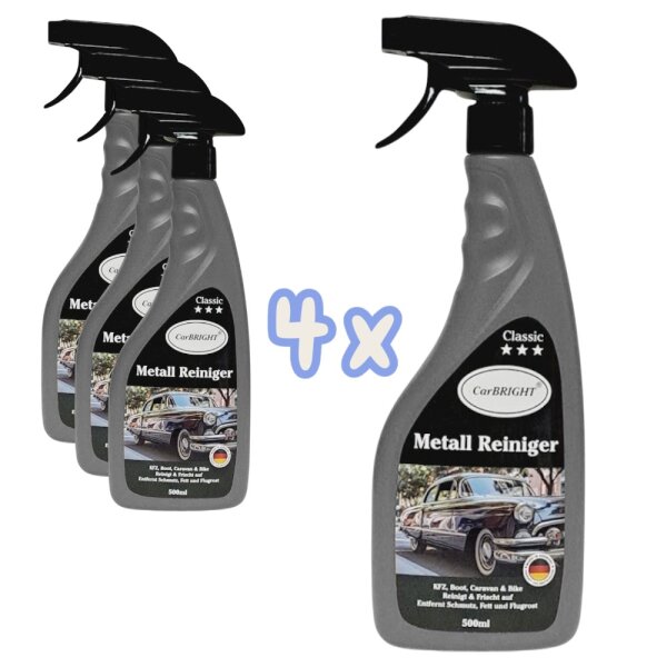 CarBRIGHT Metallreiniger 4x500ml / 4er Set