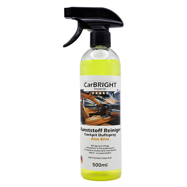 CarBRIGHT Kunststoff-Reiniger/Cockpitspray Aloe Brise 4x500ml / 4er Set
