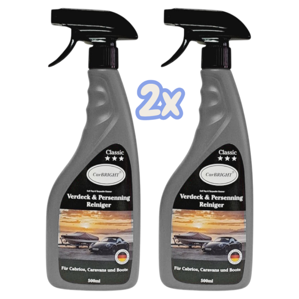 CarBRIGHT Verdeck & Persenning Reiniger 2x500ml / 2er Set