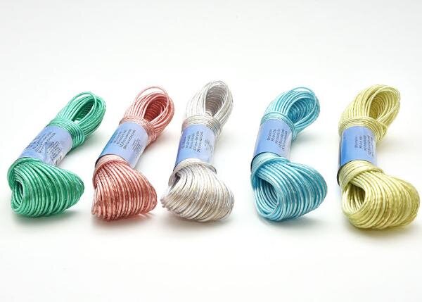 Wäscheleine 30m, abwaschbar, Stahleinlage, versch.Fb.