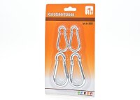 Karabinerhaken 4er Set, 6+8cm