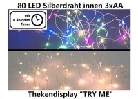 LED-Lichterkette 80 LEDs, ca. 8m , mit Timer,...