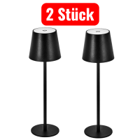 DEAL DES TAGES 2 Stück Tischleuchte Rundschirm Akku...