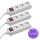 DEAL DES TAGES 3 X Steckdosenleiste 3-fach mit Schalter weiß 1,4m
