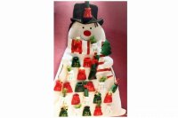 3 Stück Adventskalender Filz zum Befüllen Motiv Elch+Schneemann+Sterne