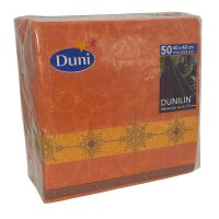 250 Dunilin Servietten 5x50er 40x40cm stoffähnlich Duni Design: D-Lin Jewels Terra