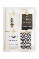 DEAL DES TAGES 2 x Galerierahmen 41x31cm für 4 Fotos 10x15 Clip-Leiste Ananas+Kaktus Fotogalerie tawo