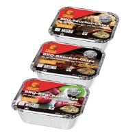 4 x BBQ-Räucher-Chips 3er Pack Whisky,Kirsche,Walnuss Räucherspäne FLASH