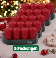 5 x Stumpen/Adventstumpen 4er 40x80 Bordeaux HOFER