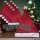 10 x Weihnachtsmannmütze mit Bommel 30x40cm rot/weiß